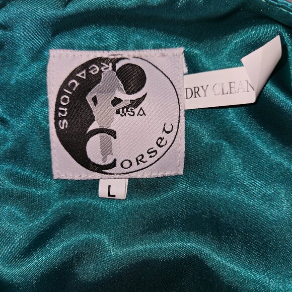 NWT LARGE GREEN SILK A-LINE 12" MINI SKIRT RETRO ROCKABILLY - Picture 5 of 14